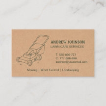 Lawn Mower Drawing, Lawn Mowing Business Card