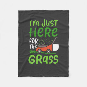 Lawn Mower Fleece Blanket
