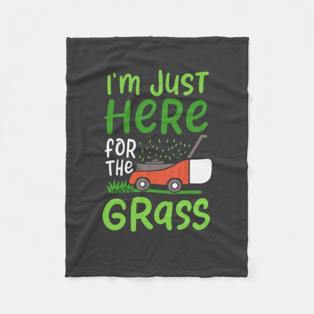 Lawn Mower Fleece Blanket (Front)