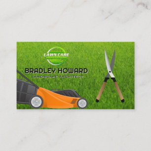 Lawn Mower Gardening Hedge Clippers Business Card