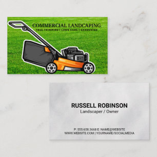 Lawn Mower Graphics   Cut Grass Business Card