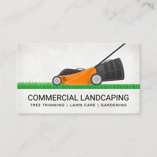 Lawn Mower | Grass Cut Business Card (Front)