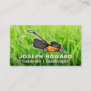 Lawn Mower   Grass   Landscaper Business Card