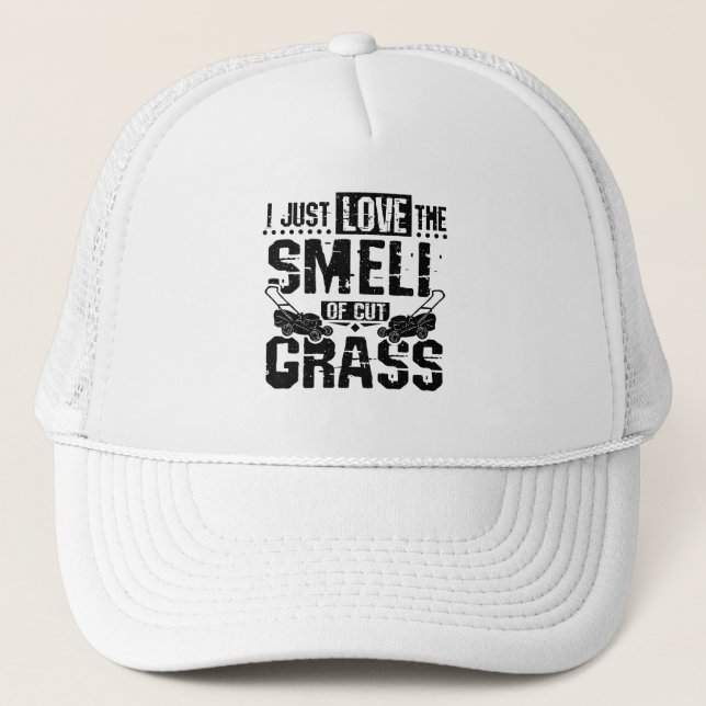 Lawn Mower Grass Trucker Hat (Front)