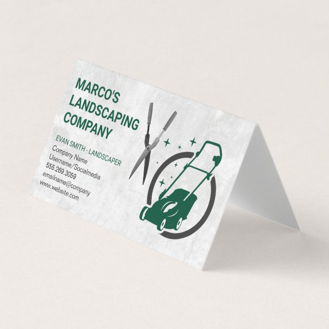 Lawn Mower | Hedge Clippers Business Card (Front)