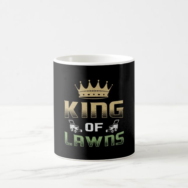 Lawn Mower King Of Lawns Garden Grass Lawn Mowing Coffee Mug (Center)