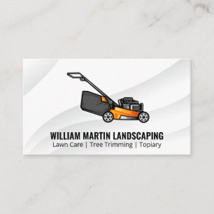 Lawn Mower Landscaping Gardening Business Card