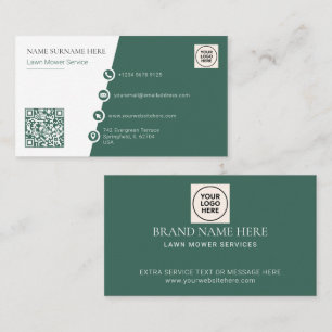 Lawn Mower   Landscaping   Groundskeeping Service Business Card