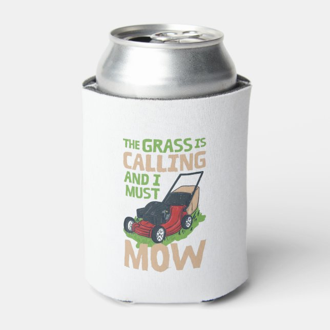 Lawn Mower Lawn Care Can Cooler (Can Front)
