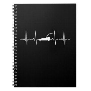 Lawn Mower Lawn Care Heartbeat Notebook