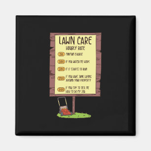 Lawn Mower - Lawn Care Hourly Rate Magnet