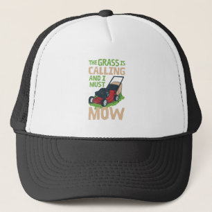Lawn Mower Lawn Care Trucker Hat