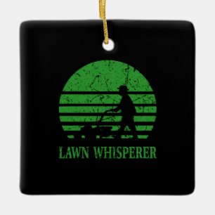 Lawn Mower Lawn Whisperer Gardener Gift Ceramic Ornament