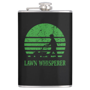 Lawn Mower Lawn Whisperer Gardener Gift Hip Flask