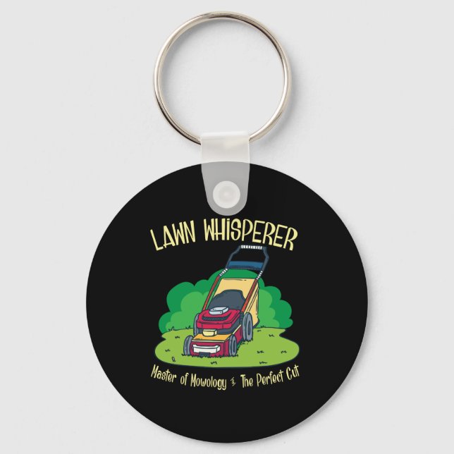 Lawn Mower - Lawn Whisperer Key Ring (Front)