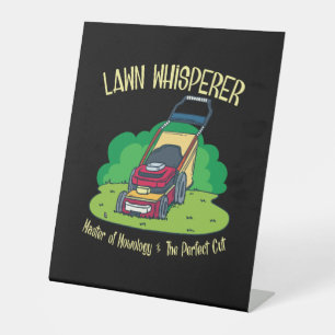 Lawn Mower - Lawn Whisperer Pedestal Sign