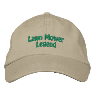 'Lawn Mower Legend' Humour Gift Embroidered Hat