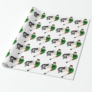 Lawn Mower Man Cartoon  Funny art Wrapping Paper