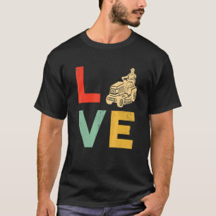 Lawn Mower Mowing Love Yard Work Vintage Lawn Trac T-Shirt