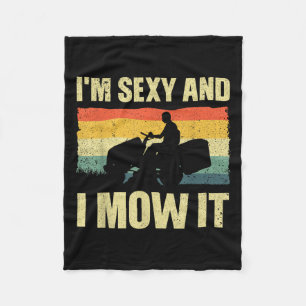 Lawn Mower Novelty For Men Women Kids Landscaper L Fleece Blanket