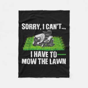 Lawn Mower Novelty For Men Women Kids Landscaper L Fleece Blanket