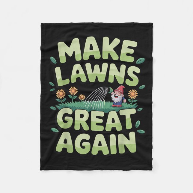 Lawn Mower Novelty For Men Women Kids Landscaper L Fleece Blanket (Front)