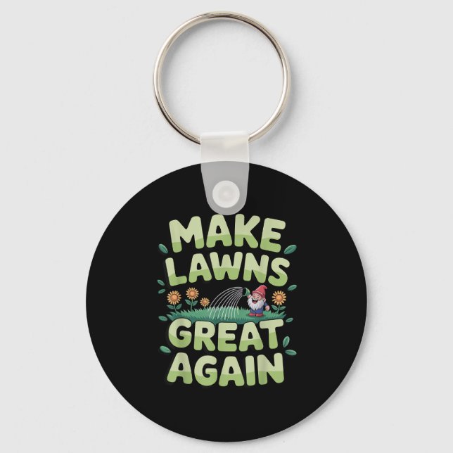 Lawn Mower Novelty For Men Women Kids Landscaper L Key Ring (Front)