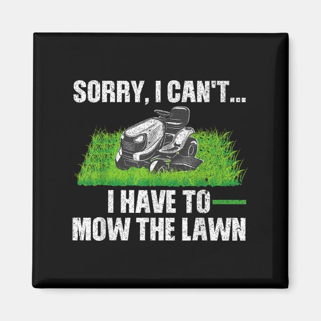 Lawn Mower Novelty For Men Women Kids Landscaper L Magnet (Front)