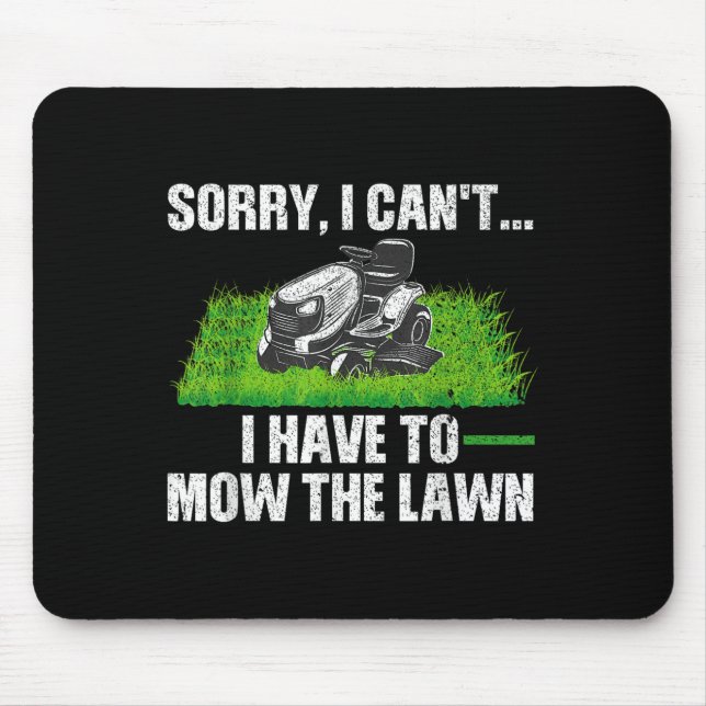 Lawn Mower Novelty For Men Women Kids Landscaper L Mouse Mat (Front)