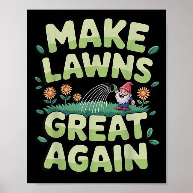 Lawn Mower Novelty For Men Women Kids Landscaper L Poster (Front)
