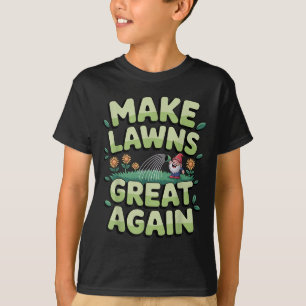 Lawn Mower Novelty For Men Women Kids Landscaper L T-Shirt