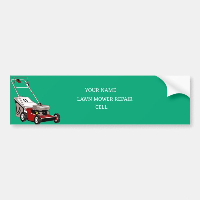 LAWN MOWER REPAIR BUMPER STICKER (Front)
