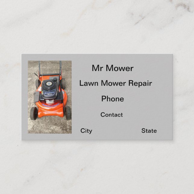 Lawn Mower Repair Business Card (Front)