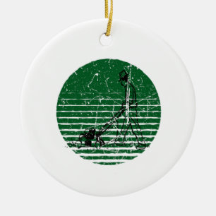 Lawn Mower Retro Ceramic Tree Decoration