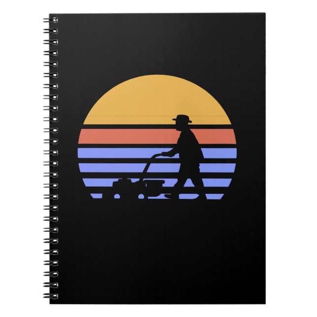 Lawn Mower Retro Notebook (Front)