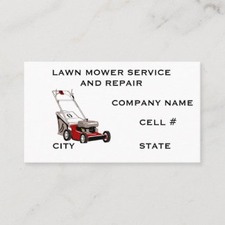 Lawn Mower Service And Repair Business Card