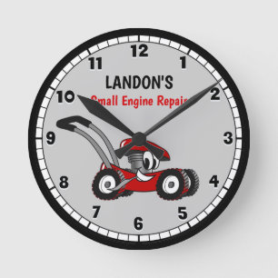 Lawn Mower Small Engine Repair Round Clock
