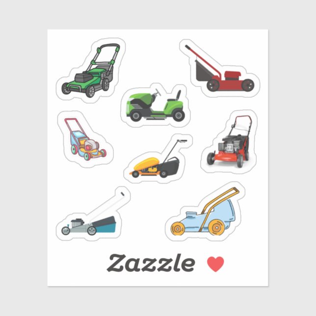 Lawn Mower Stickers (Sheet)