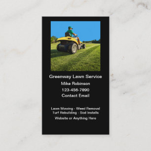 Lawn Mowing And Sod Grass Business Card