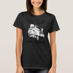 Lawn Mowing Boys Kids Lawn Mower Farm Gardening T-Shirt