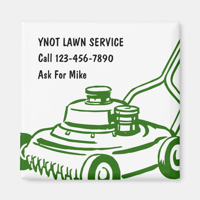 Lawn Mowing Business Magnets (Front)