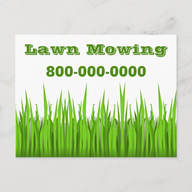 Lawn Mowing Business Postcard (Front)
