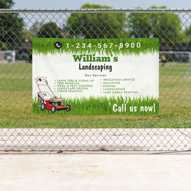 Lawn Mowing Cutting Services, Lawn Care Banner (Insitu)