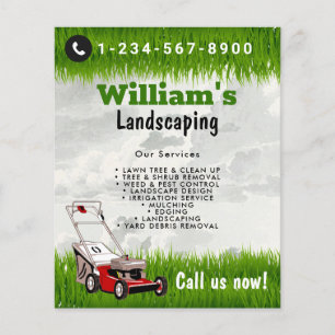 Lawn Mowing Cutting Services, Lawn Care Flyer