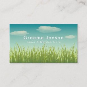 Lawn Mowing Gardening Grass Business Card