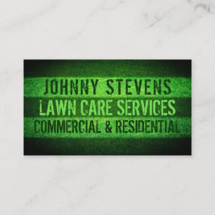 Lawn mowing grass business card