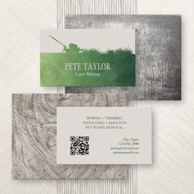 Lawn Mowing Grass Cutting Business Card (Creator Uploaded)