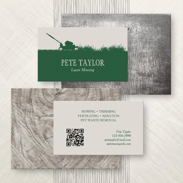 Lawn Mowing Grass Cutting Business Card (Creator Uploaded)