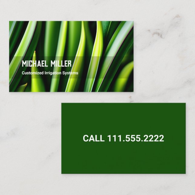 Lawn Mowing Irrigation Business Card (Front/Back)