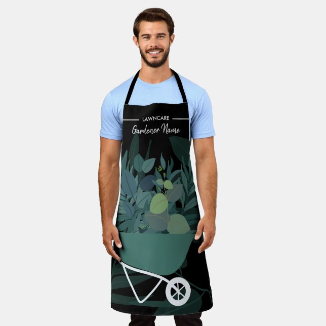 Lawn Mowing Landscape Gardener Grass Flower Apron (Worn)